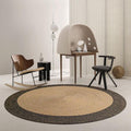 Large Round Jute Rug, Boho Woven Area Rugs