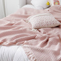 Cotton Waffle Bed Throw Blankets