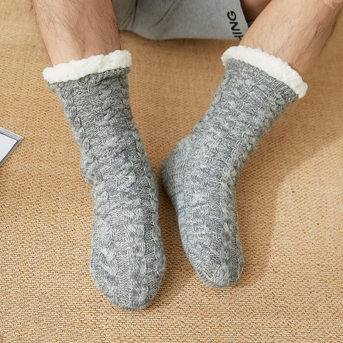 Mens Fleece Slipper Socks