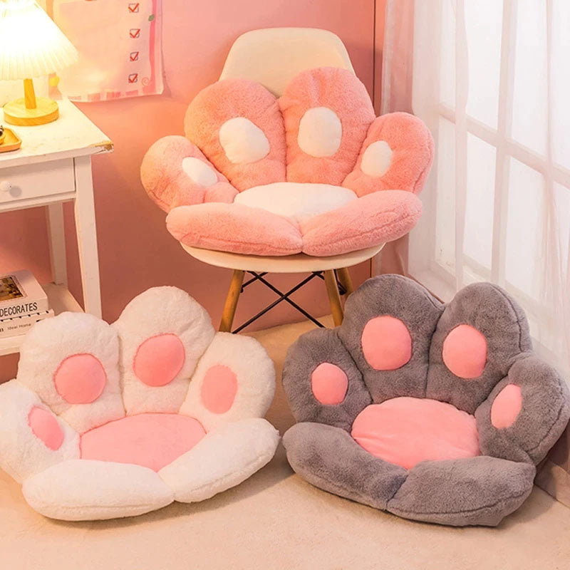 Plush Cat Paw Chair Cushion