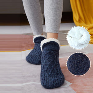 Christmas Women Kawaii Non Slip Socks - Fuzzy Fleece-Lined Warm Floor Socks