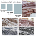 Cotton Waffle Bed Throw Blankets