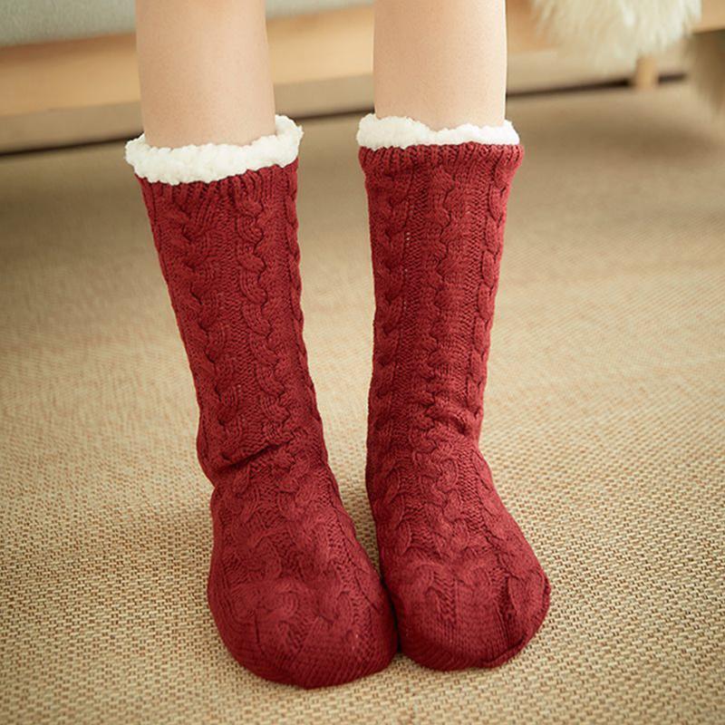 Extra-warm Fleece Indoor Socks,Womens Slipper Socks