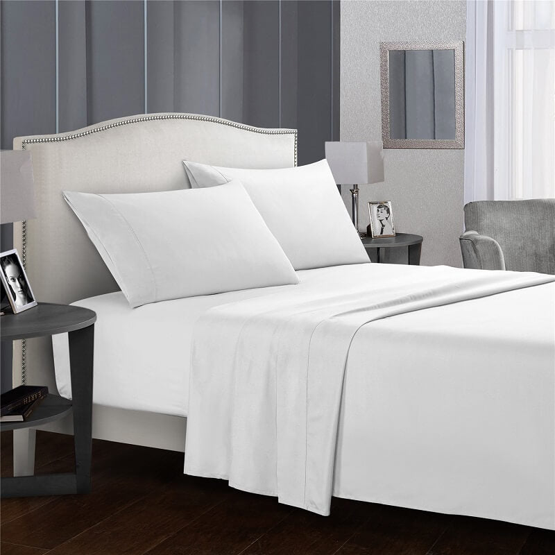 4 Pcs Cotton Bed Fitted Sheet Set- Full Size