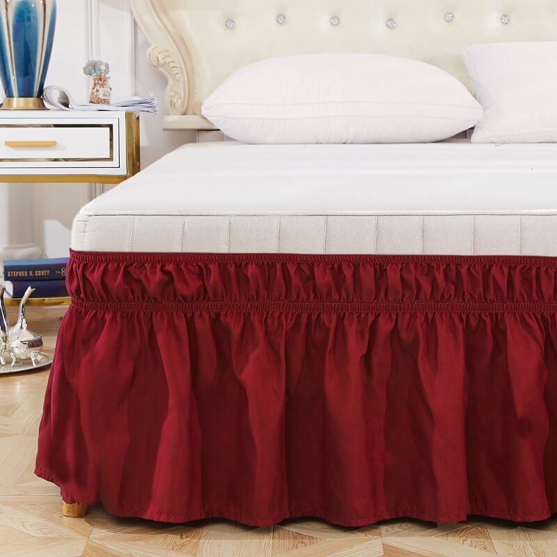 Wrap Around Ruffled Bed Skirts 15 Inch Drop