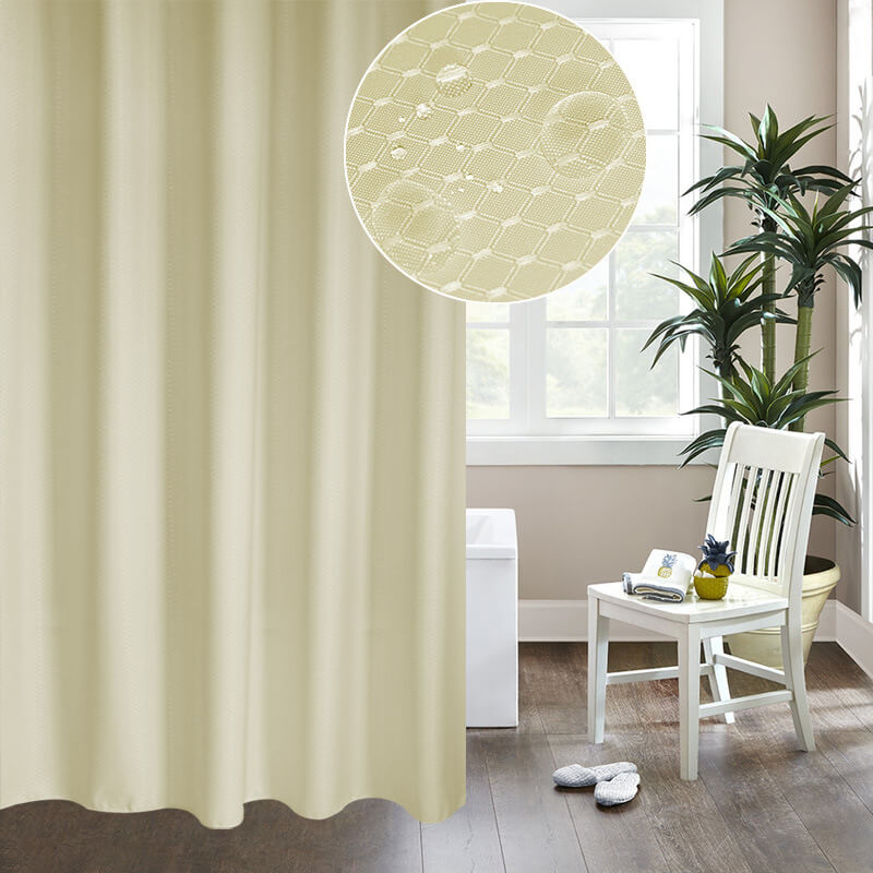 Waterproof Waffle Jacquard Shower Curtain