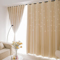 Double Layers Star Hollow Out Blackout Curtains