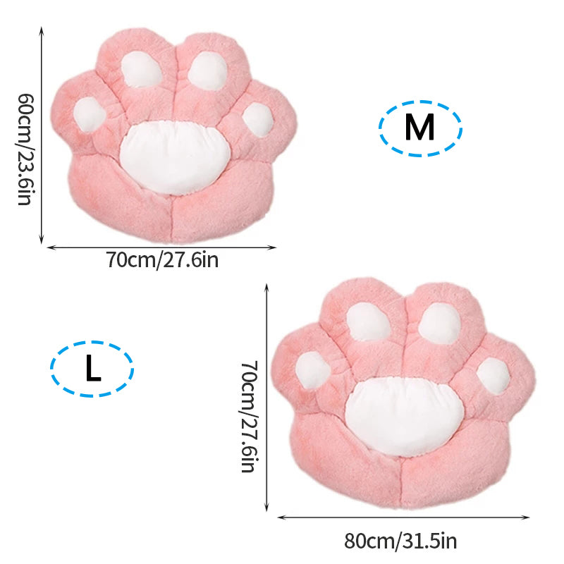 Plush Cat Paw Chair Cushion