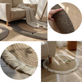 Large Round Jute Rug, Boho Woven Area Rugs